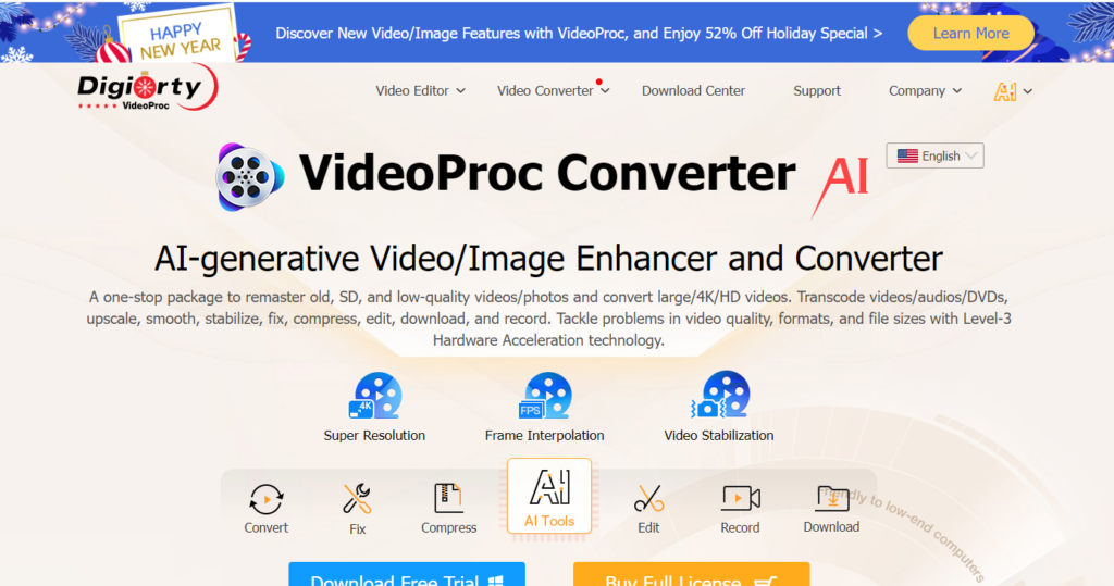 Youtube videot MP4: VideoProc Converter